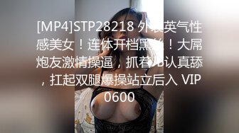 [MP4]STP28218 外表英气性感美女！连体开档黑丝！大屌炮友激情操逼，抓着JB认真舔，扛起双腿爆操站立后入 VIP0600