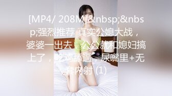 [MP4/ 208M]&nbsp;&nbsp;强烈推荐 真实公媳大战，婆婆一出去，公公就和媳妇搞上了，吃鸡舔逼，尿嘴里+无套内射 (1)