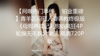 【网曝热门事件❤️铂金重磅】青羊区闷骚人妻调教终极版《母狗养成记》狗链疯狂4P轮操无毛粉穴嫩逼 高清720P版